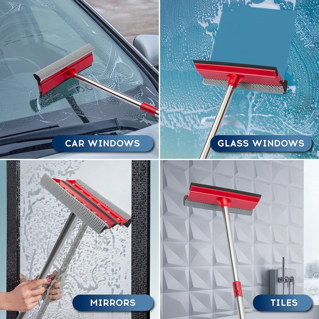 🪟 Adjustable Window Cleaning Squeegee with Extendable Handle